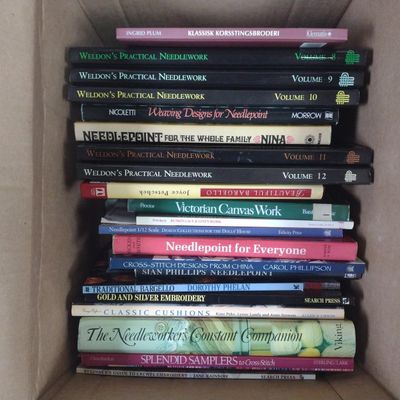 33 Books On Lace & Needlework Incl. Needlepoint For Everyone