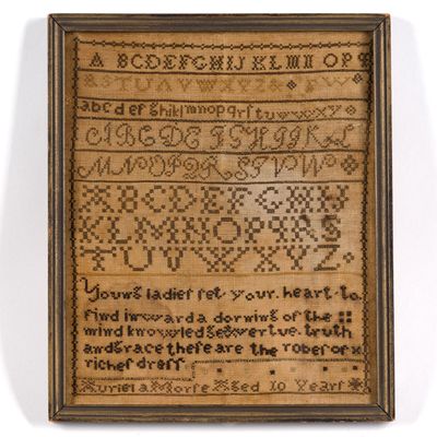 19th Century Needlework Sampler