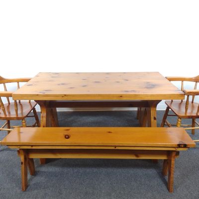 Pine Dining Table And Chair Set