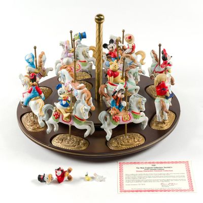 New England Collectors Disney Carousel Collection With COA