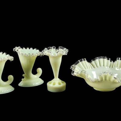 7 Pieces of Fenton Uranium Glass