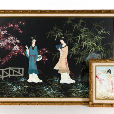 2 Chinese Figure Paintings