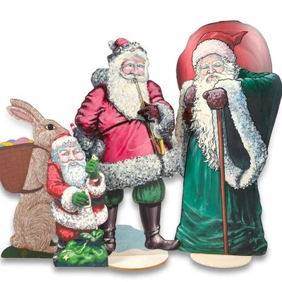 4 Vintage Holiday Free-Standing Figures