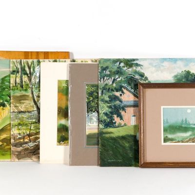6 Meade Logan (Harrisburg, PA 1917-1993) Paintings & Watercolor Painting