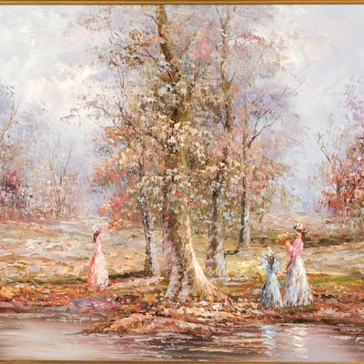 Signed "Marie Chalet" Oil On Canvas