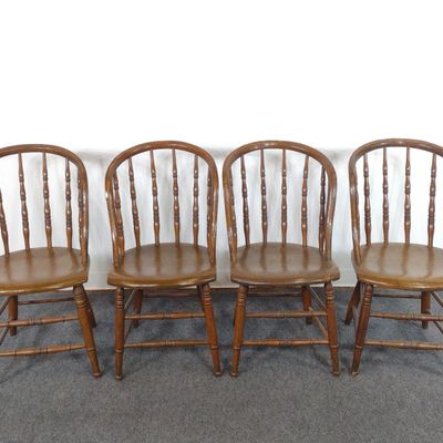 4 Plank Bottom Chairs