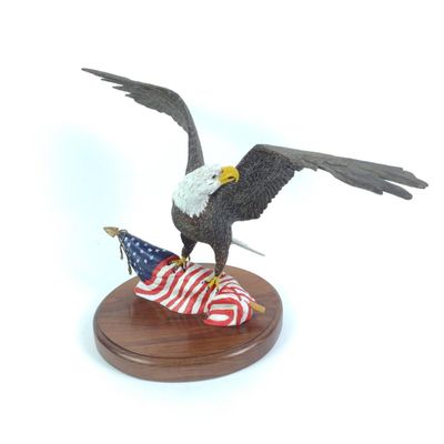 Herb Cox Carved Bald Eagle