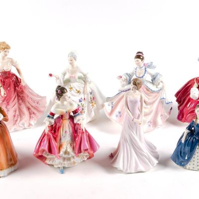 8 Royal Doulton Porcelain Figurines