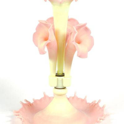 Fenton Glass "Burmese Beauty" Epergne