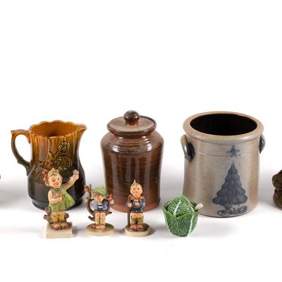 9 Pieces Stoneware & Porcelain Incl. Rowe Pottery & Royal Doulton