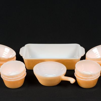 14 Pieces Of Fire-King Lusterware