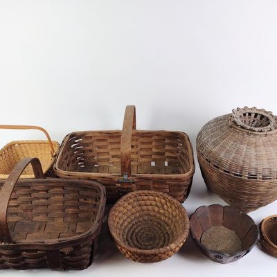 7 Antique & Vintage Woven Baskets