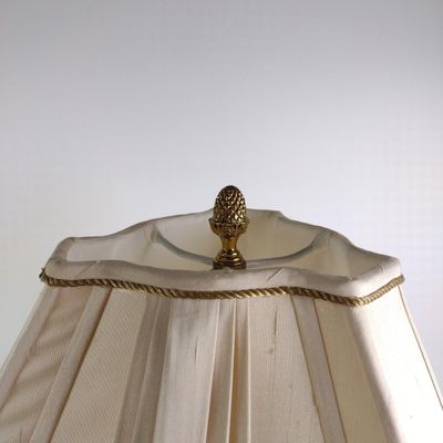Brass Animal Figural Lamp & Stone Table Lamp