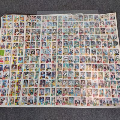 1984 Topps Uncut Baseball Card Sheets & Uncut Nolan Ryan Card Sheet