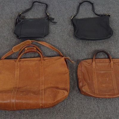 4 Vintage Leather Coach Bags
