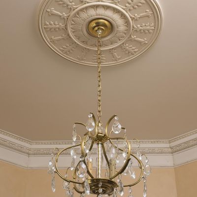 Brass & Crystal Chandelier
