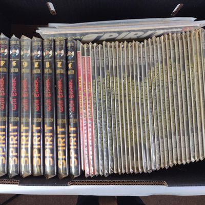 34 Pulp Magazine Reprints, 9 Hardcover "The Spirit" Books, & 4 Magazines