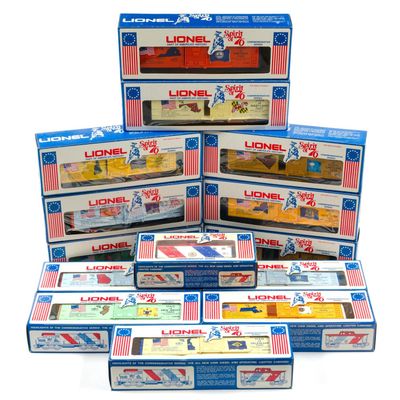 14 Lionel "Spirit Of '76" Boxcars In Original Boxes