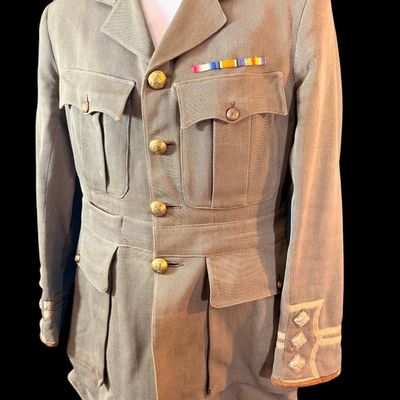 Sale Photo Thumbnail #262: WWI CEF CAMC Captain's Cuff-Rank Service Tunic
