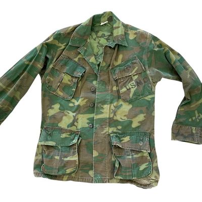 Sale Photo Thumbnail #287: USMC ERDL Lowland Ripstop Jungle Jacket, X-Small