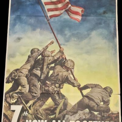Sale Photo Thumbnail #204: WWII 7th War Loan Poster - Iwo Jima
