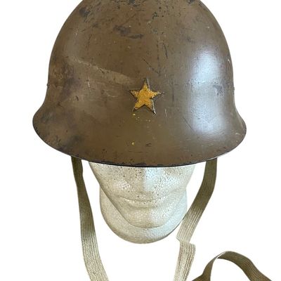 Sale Photo Thumbnail #493: WWII IJA Type 90 Combat Helmet, Canvas Liner