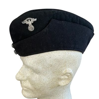 Sale Photo Thumbnail #463: WWII German NSKK Black Wool Schiffchen, RZM