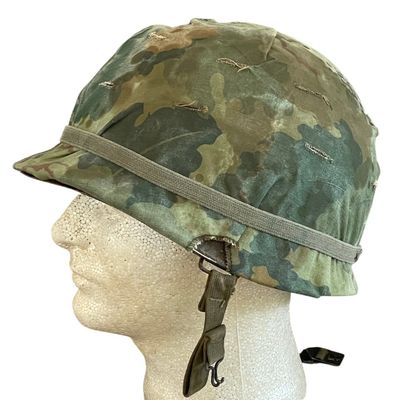 Sale Photo Thumbnail #452: Vietnam-Era M1 Helmet, Mitchell Cover, Marmac
