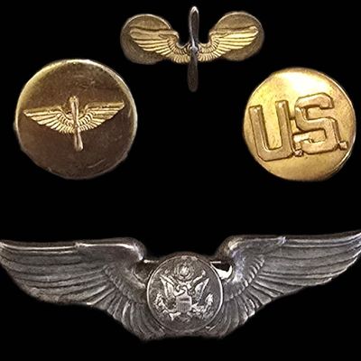 Sale Photo Thumbnail #38: WWII USAAF Wing Group with Field-Repaired Utica
