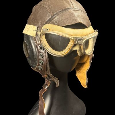 Sale Photo Thumbnail #420: USAAF A-11 Menihan Flight Helmet & AN-6530