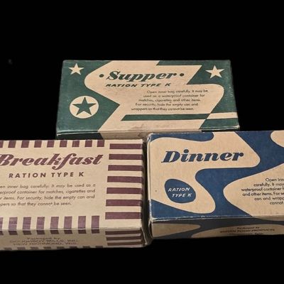 Sale Photo Thumbnail #192: Reproduction WWII Meal Boxes - Display Use