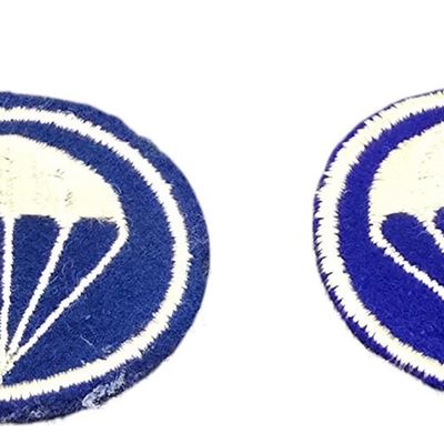 Sale Photo Thumbnail #20: WWII US Parachute Infantry Cap Patches: Matched