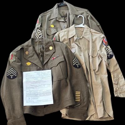 Sale Photo Thumbnail #317: WWII 1st Inf Div Named Ike Group, ETO Medic