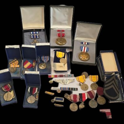 Sale Photo Thumbnail #240: USAAF Medal Group Cased DFC, Two Bronze Stars
