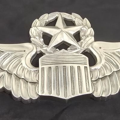 Sale Photo Thumbnail #5: LARGE 17-Inch USAF Command Pilot Wing Metal Wall