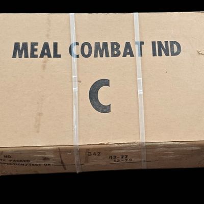 Sale Photo Thumbnail #146: Sealed March 1977 U.S. MCI C-Ration 12-Meal Case