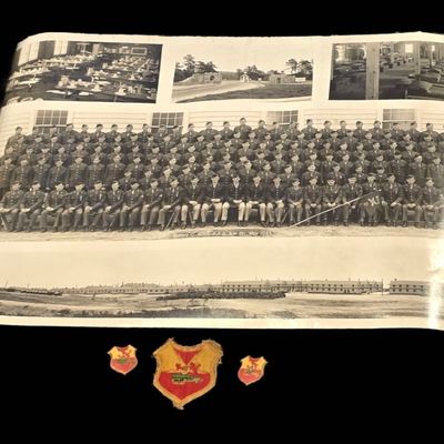 Sale Photo Thumbnail #47: RARE ETO: 474th AAA AW Bn Insignia Group, DI Pair