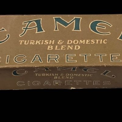 Sale Photo Thumbnail #159: WWI-Era Camel Turkish Blend Cigarette Slide Box