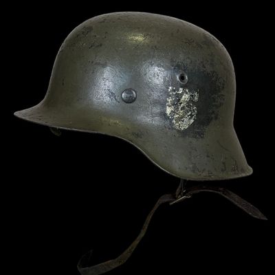 Sale Photo Thumbnail #491: WWII German SS M35 Double-Decal Stahlhelm, Named