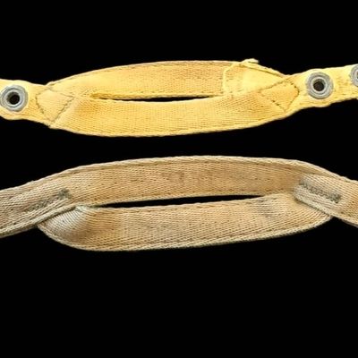 Sale Photo Thumbnail #174: WWII US Helmet Chin Cup Straps, OD Webbing Pair