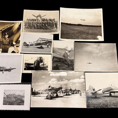 Sale Photo Thumbnail #60: WWII RAF Aircraft and Aircrew Photograph Group