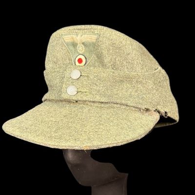 Sale Photo Thumbnail #460: WWII German Heer M43 Field Cap w/ BeVo Trapezoid