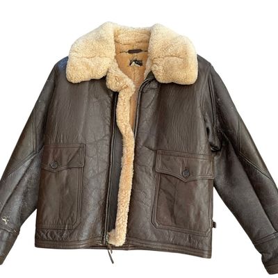 Sale Photo Thumbnail #341: WWII USN M-445 Monarch Shearling Flight Jacket Sz