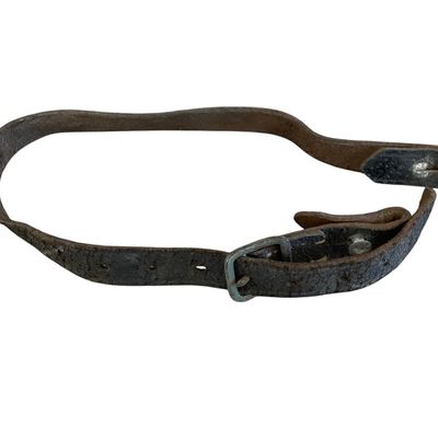 Sale Photo Thumbnail #475: WWII German Stahlhelm M35/40 Leather Chinstrap