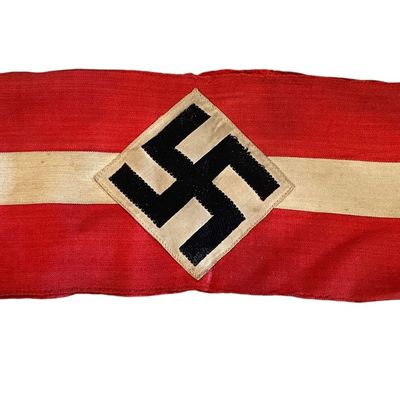 Sale Photo Thumbnail #135: WWII German Hitler Youth HJ Armband, Sewn Diamond