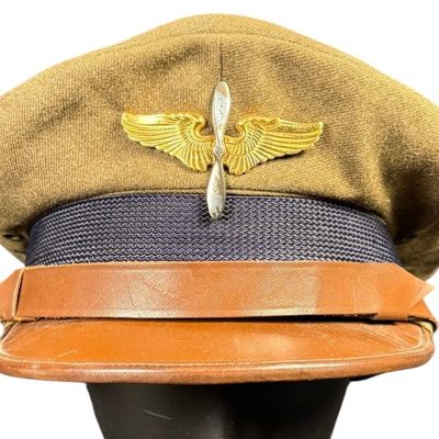 Sale Photo Thumbnail #444: WWII USAAF Aviation Cadet Crusher Visor Cap