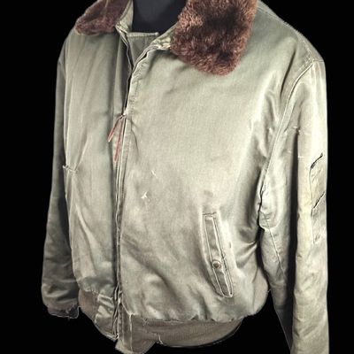 Sale Photo Thumbnail #323: WWII USAAF B-15 Flight Jacket, Mouton Collar