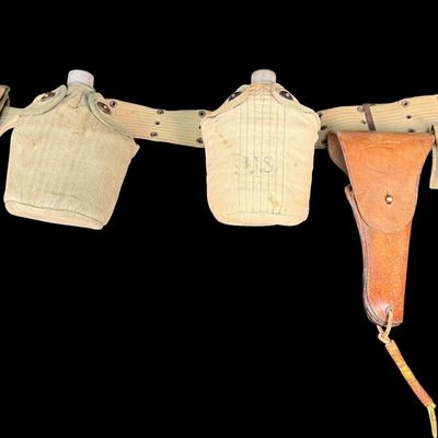 Sale Photo Thumbnail #101: WWII U.S. M1936 Pistol Belt Rig: M1916 Holster