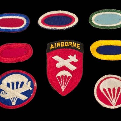 Sale Photo Thumbnail #33: WWII Airborne Patch & Oval Group - 82nd HQ