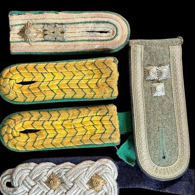 Sale Photo Thumbnail #73: WWII German Wehrmacht Shoulder Boards, Lot of 5